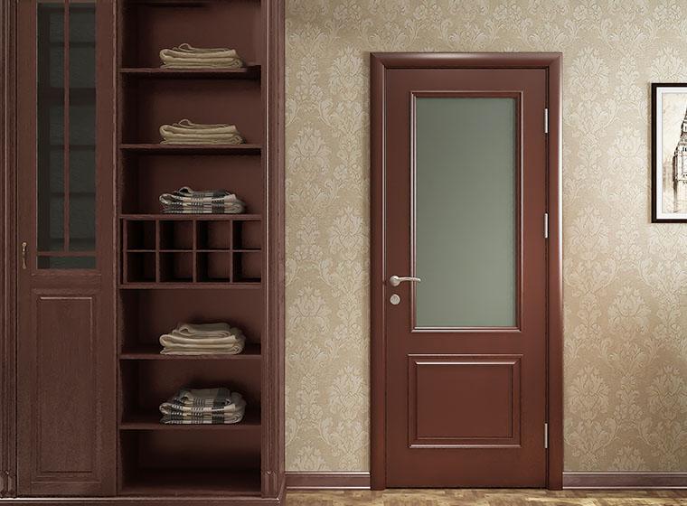 索菲亚木门卧室门厨卫门实木复合门简伊系列免漆玻璃门