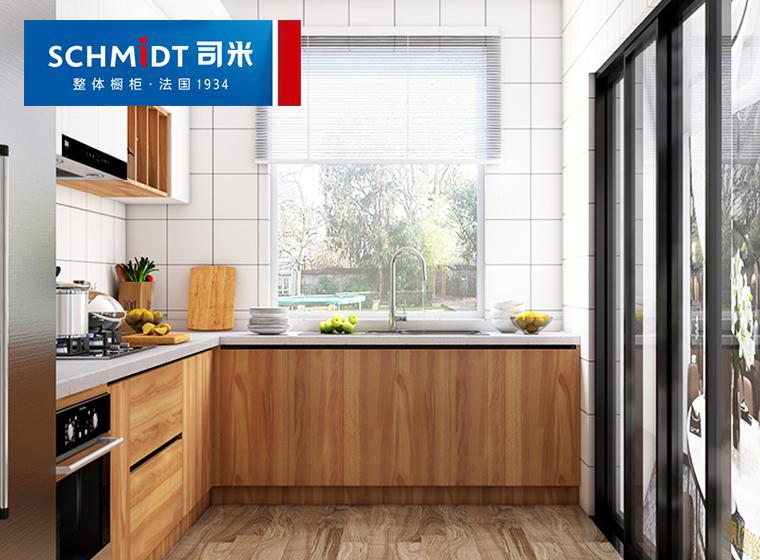 法国司米橱柜定制定做整体石英石台面防火板厨房厨柜艾珂罗系列