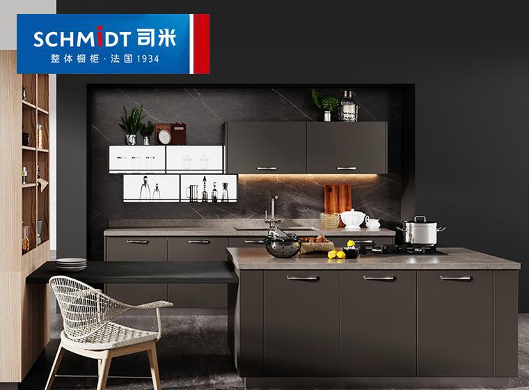 司米橱柜整体厨房定制石英石台面拉篮置物架一体式灶台简易多功能